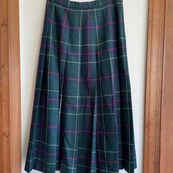 PENDLETON Heritage Tartan Wool Plaid Pleated Midi Skirt Vintage - Picture 13 of 16